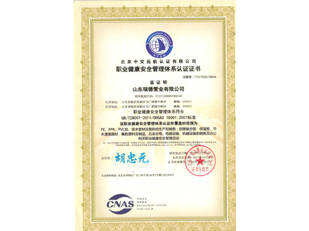 健康安全體系認證